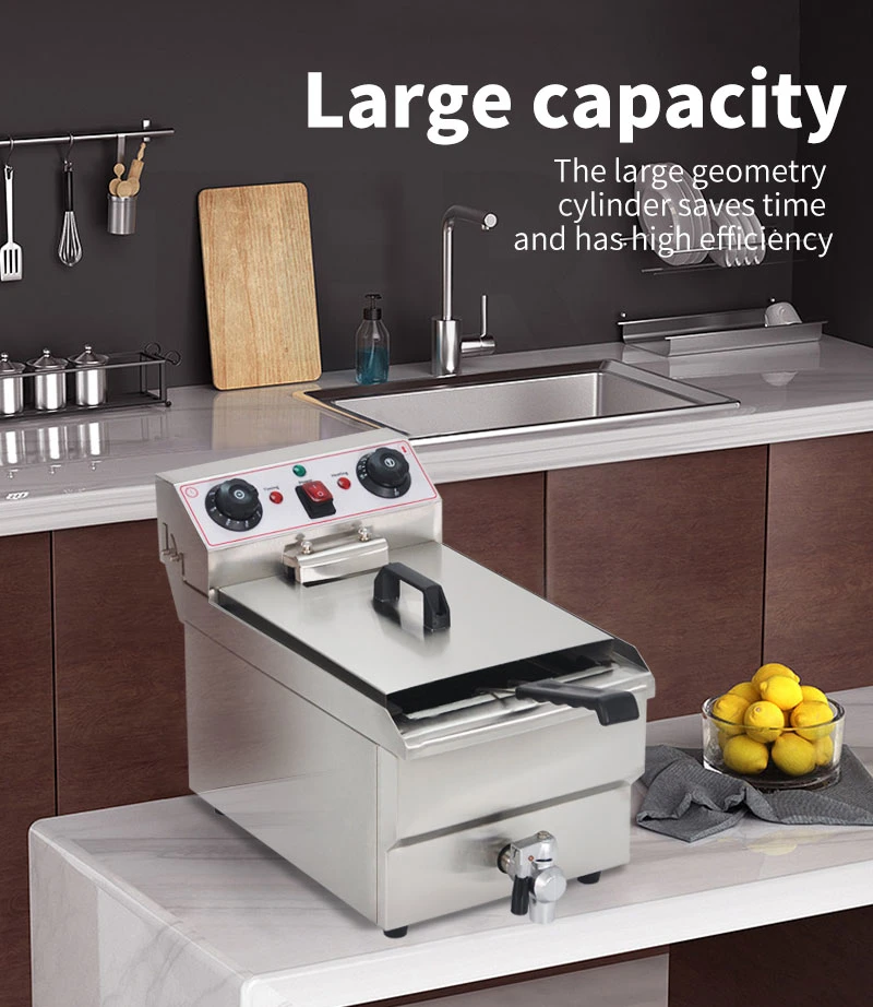 New Design Customize Tamperature Control Timing Electric Batch Fryer