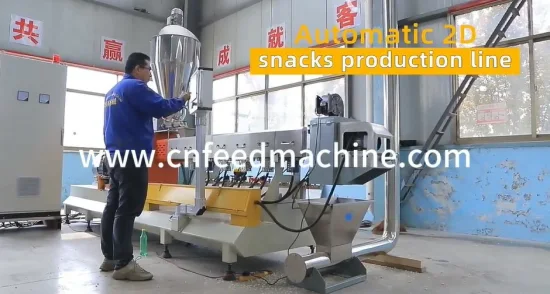 Pani Puri Production Line Indian 3D Snack Food Pellet Chips Frying Making Extruder Machine.