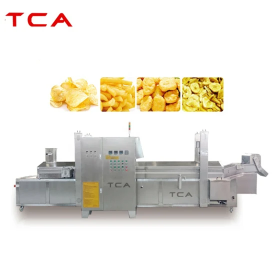 TCA Automatic Frying Machine Fried Pork Skin Potato Chips French Fries Continuous Oil Fryer Flour Dough Pieces