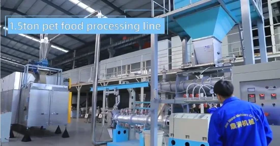 Dry Dog Food Making Extrusion Production Puffed Extruded Pet Pellet Extruder Processing Line